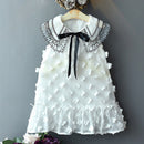 Humor Bear, novedad de verano, vestido sin mangas para niña bonita, vestido de fiesta de princesa para niño pequeño, vestido estampado con lazo en la espalda, ropa para bebé y niño