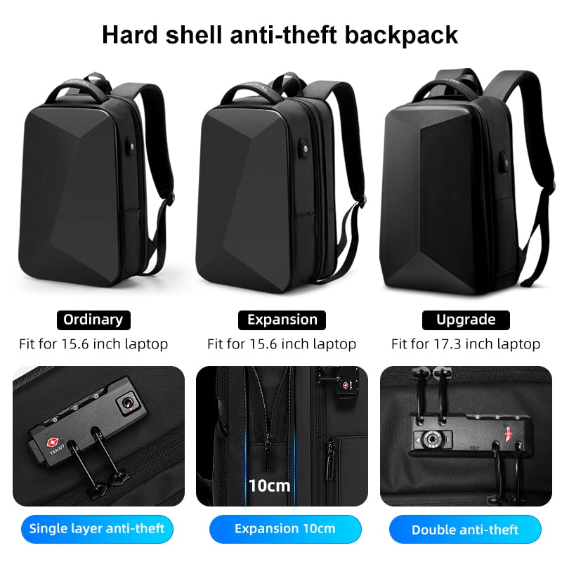 Fenruien Fashion Multifunktions-Hartschalen-Serien-Rucksack Herren Anti-Diebstahl-wasserdichter Laptop-Rucksack Geschäftsreisen-Rucksack Hot