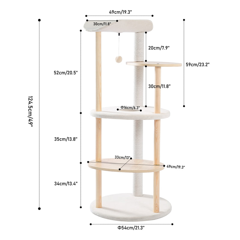 Kratzbaum aus Holz für Katzen, mehrstöckiger, großer Spielturm, Sisal-Kratzbaum, Kätzchenmöbel, Aktivitätszentrum, Eigentumswohnung, Spielhaus, Dang-Spielzeug