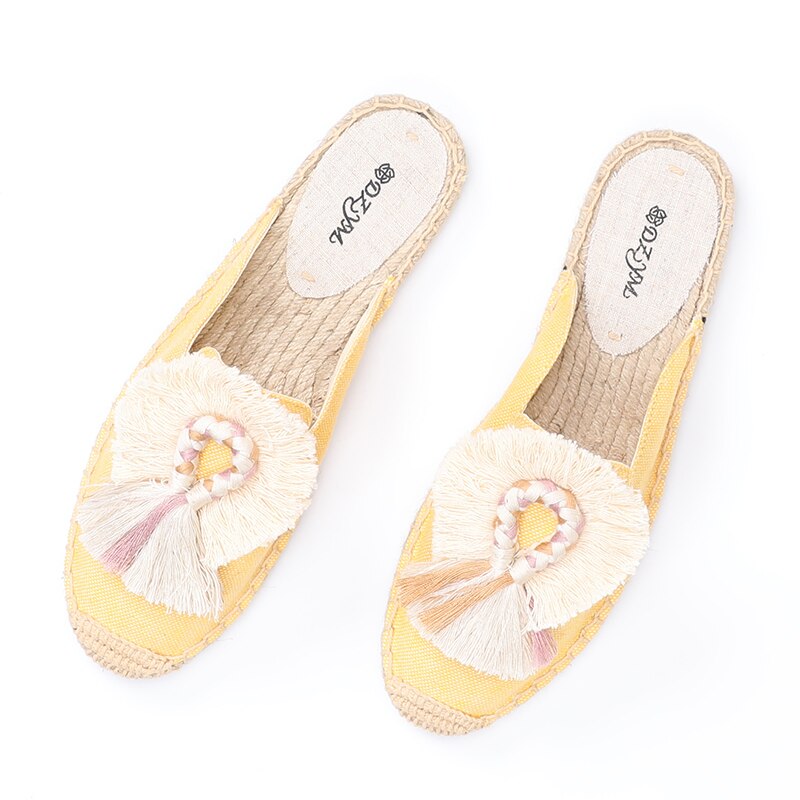 2021 Zapatos De Mujer Canvas Rubber Spring/autumn Mules Unicornio Terlik Tienda Soludos Espadrilles For Flat Sandals