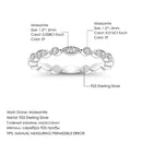 GEM'S BALLET 0,008 Karat Moissanite Ring EF Farbe Eternity Band 925 Sterling Silber Ehering für Damen Edlen Schmuck