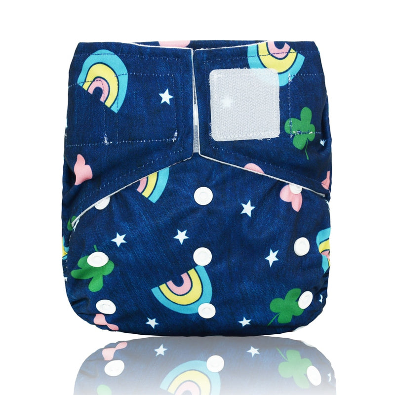 Miababy Hook&Loop OS Pocket Cloth Diaper,with one pockets,waterproof and breathable,for 3-15 kg baby