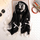 2022 180*90cm Women Scarf Summer Silk Shawl Lady Wrap Soft Female Europe Designer beach bandanna foulard muffler girl pareo