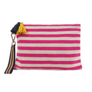Cosmetic Bag Women Striped Makeup Case Organizer Korean Tassel Cosmetic Pouch Necesserie Travel Toiletry Bag Canvas Beauty Case