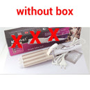 Rizador de pelo profesional Kemei, rizador de pelo de cerámica de Triple barril, herramientas de estilismo, rizador de pelo eléctrico de 110-220V