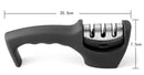 XITUO Knife Sharpener for Straight and Serrated Knives, 3-Stage Diamond Coated Wheel System, Sharpens Dull Knives Quickly, Safe