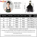 Fancy Peacock Feather Girl Pageant Tutu Dress with Wing Kids Deluxe Peacock Tutu Costume Dress Evening Party Halloween Clothes