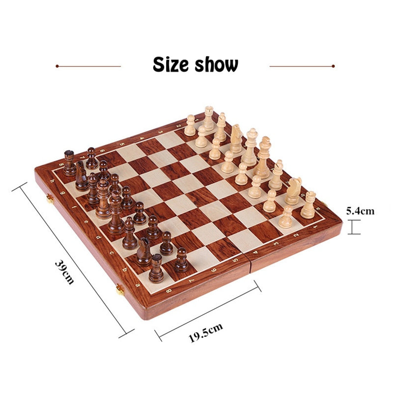 Wooden Chess Set Table Game High Grade 4 Queen Chess Game King Height 80 mm Chess Pieces 39*39 cm Mahogany Chessboard