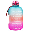 QuiFit 128oz 73oz 43oz 1 Gallon Water Bottle With Time Markings Filter Net Fruit Infuse BPA Free Motivational Sports Drink Jug