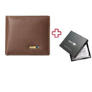 Billetera inteligente antipérdida, billetera de cuero genuino para hombre, billetera de cuero suave compatible con Bluetooth, billetera de lujo para hombre