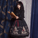 Lolita JSK Kleid Nachtigall und Rose JSK Kleid Gothic-Stil dunkel Vintage Victorian Princess Party Dress Ärmelloses Lolita-Kleid