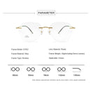 Ultralight Titanium Alloy Rimless Men Glasses Frame Square Eyeglasses Myopia Prescription Frames For Women Optical Eye Glass