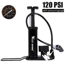 WEST BIKING 120PSI Bicycle Pump Fit Presta Schrader Aluminum Alloy Bike Inflator Foot Pedal Portable Floor Air Inflator Pump
