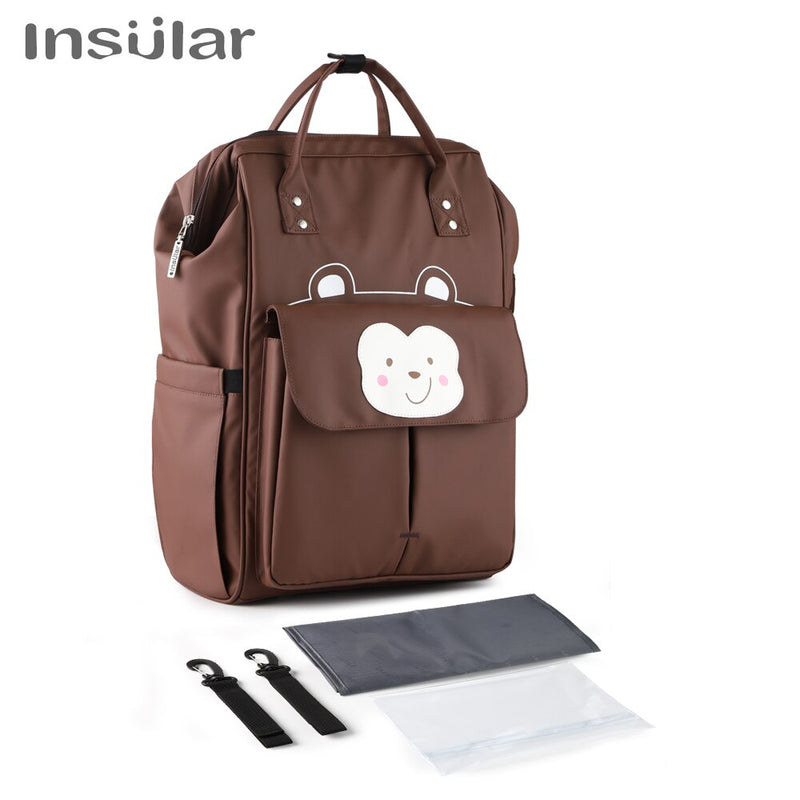 Insular New Cartoon Design Diaper Bag Backpack Waterproof Mommy Bag For baby care  Large Capacity Baby Travel Stroller Bag