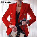 CM.YAYA Damen Blazer Solide Volle Ärmel Zweireihig Schlank Lässige Blazer Weibliche Mode High Streetwear Sommer 2021