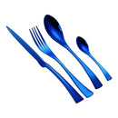 2018 Wholesale 4Pcs/set Black Cutlery Set Box Packaging Stainless Steel Western Knife Cutlery Kitchen Dinnerware Tableware Set