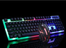 USB Wired Gaming Keyboard Mouse Set PC Rainbow Colorful LED Illuminated Backlit  Gamer Gaming Mouse and Keyboard Kit Home Office
