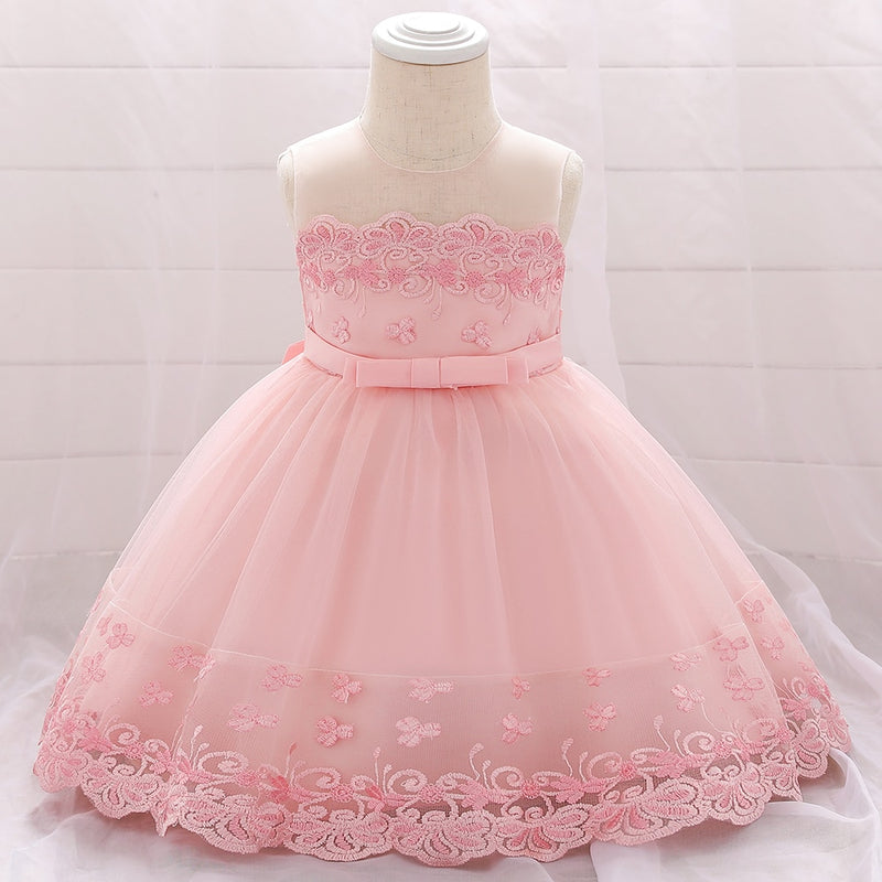 2022 Baby Mädchen Party Kleider Neugeborenes Baby Taufe Kleid Für Mädchen Geburtstag Prinzessin Kleidung Perlen Infant Hochzeitskleid