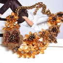 Statement Premium Halskette Zubehör Hochwertige handgemachte Mode Bunte Kristalle Strass Halsketten Schmuck für Frauen
