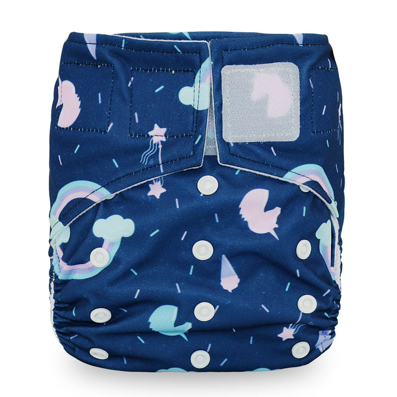 Miababy Hook&Loop OS Pocket Cloth Diaper,with one pockets,waterproof and breathable,for 3-15 kg baby