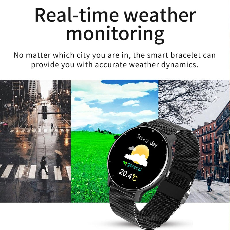 LIGE 2021 nuevo reloj inteligente para mujer, reloj deportivo deportivo con pantalla táctil completa para hombre, reloj inteligente resistente al agua con Bluetooth para Android ios, reloj inteligente para hombre