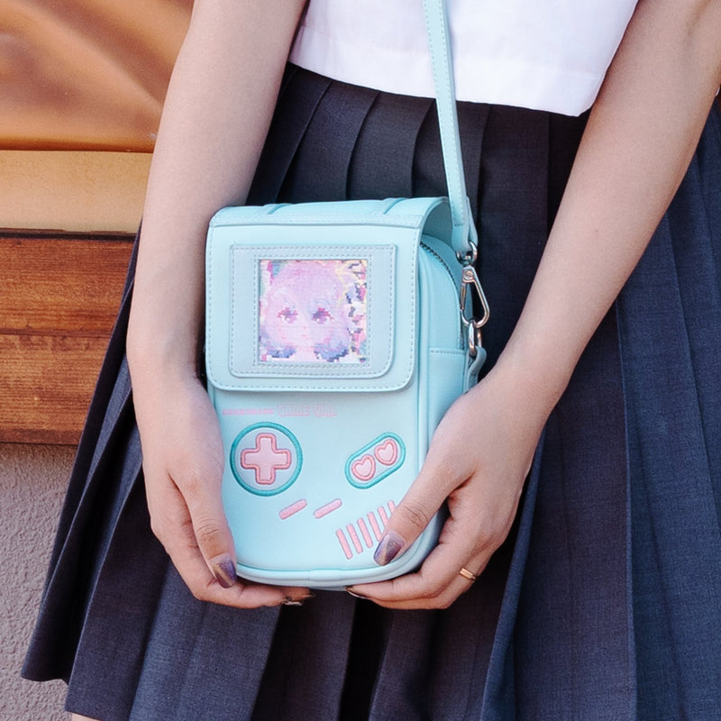 GeekShare Game Girl Bag For Women Kawaii Light Blue One Shoulder Bag Girl 2022 New Fashion Messenger Bag Super Cute With Strap