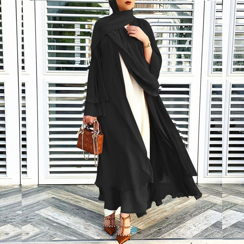 Ramadan Eid Mubarak Abaya Dubai Turkey Kaftan Muslim Kimono Women Cardigan Robe Femme Musulmane Caftan Islam Clothing Jalaba