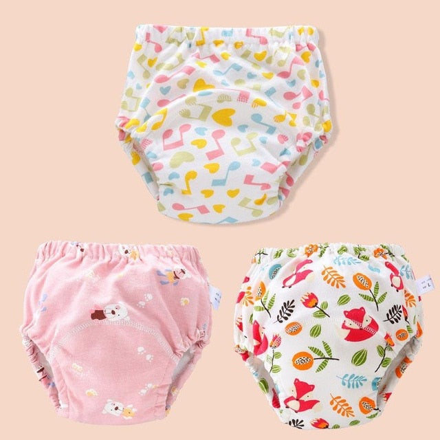 Baby Reusable Diapers Panties Potty Training Pants For Children Ecological Cloth Diaper Washable Toilet Toddler Kid Cotton Nappy