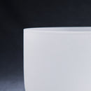 Tazón de canto de cristal de cuarzo esmerilado de 8 pulgadas 432 hz/440 hz con estuche de transporte gratis Chakra CDEFGAB