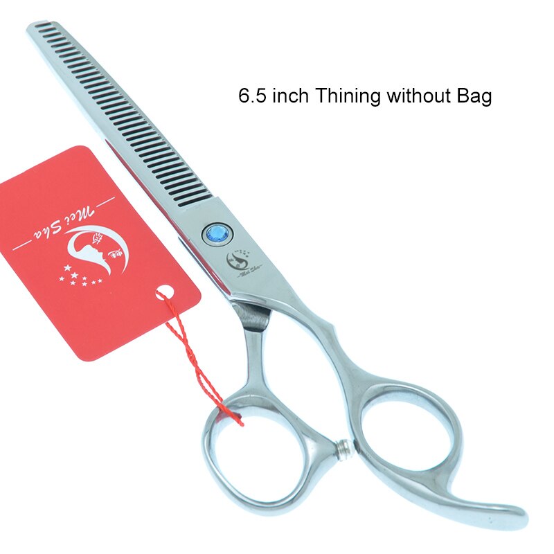 7.0 Inch Big Professional Hairdressing Cutting Scissors 6.5 Inch Thinning Shears Salon Barbers JP440C Blue Hair Tesouras A0132A