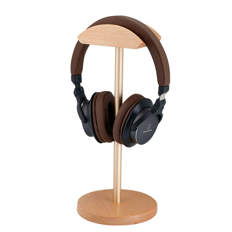 Soporte de madera universal para auriculares Pantalla creativa para soporte para auriculares Soporte simple Estante Colgar antideslizante Ahorro de espacio