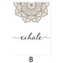 Bohemian Exhale Inhale Mandala Mindfulness Zen Wall Art Print Poster Picture Canvas Painting Yoga Room Living Room Home Decor