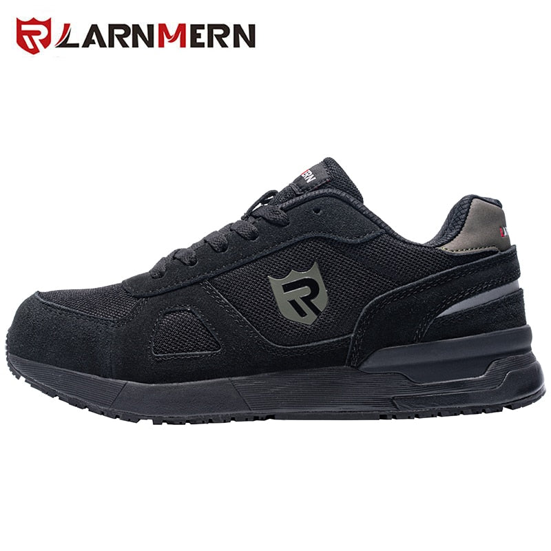 LARNMERN Men's Work Safety Shoes Steel Toe Construction Sneaker Breathable Lightweight Anti-smashing Anti-static Non-slip shoe