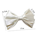 2021New Satin Oversized Bow Hairpin Barrette Hair Clip Ponytail For Women Girl Elegant Headwear Hairpins Hair White Acessories