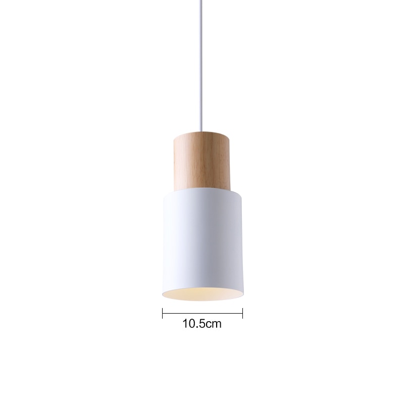 Wood LED Pendant Light Indoor Hang Lamp Dining Living Room Kitchen Island Bar Cafe Droplight Bedroom Deco Nordic Pendant Lights