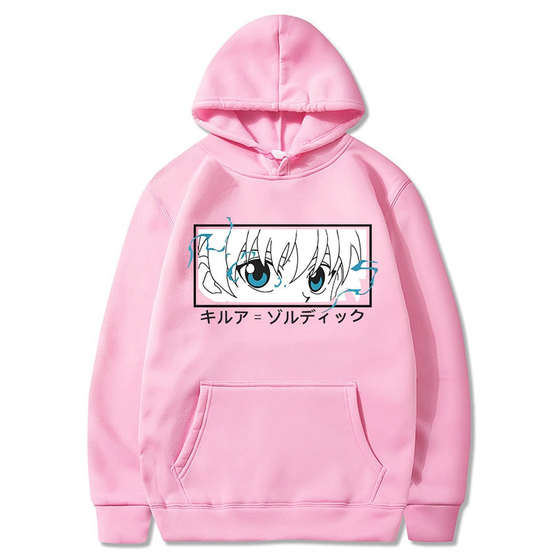 Hunter X Hunter Pullovers Hoodies Sweatshirts Killua Zoldyck Eye Print Anime Hoodie Streetwear Tops