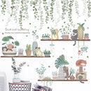 24 styles Plants Series Wall Stickers for Living room Bedroom Green Leaves Removable Wall Decals Vinyl DIY Eco-friendly Murals