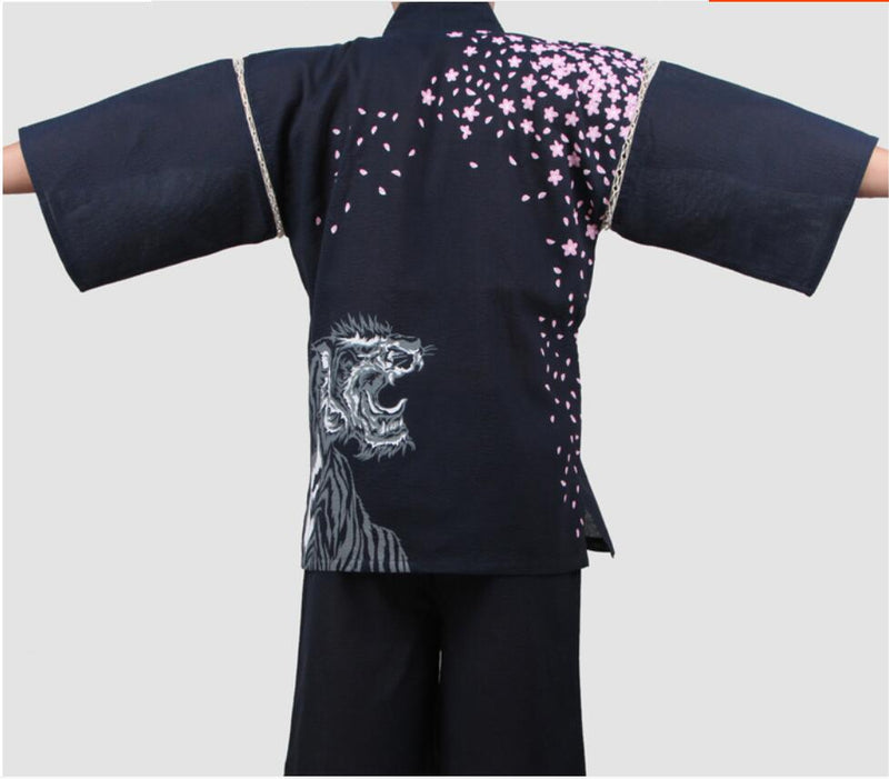 Traditioal Japanese Pajamas Sets Men Yukata Kimono Cotton Male Loose Japan Home Clothing Sleepwear Bathrobe Leisure Wear A52508