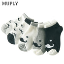 5 Pair/lot Cotton Baby Socks Printing mustache Girls Boys Children Socks Spring Autumn Infant Toddler Kids Socks For 1-3 Year