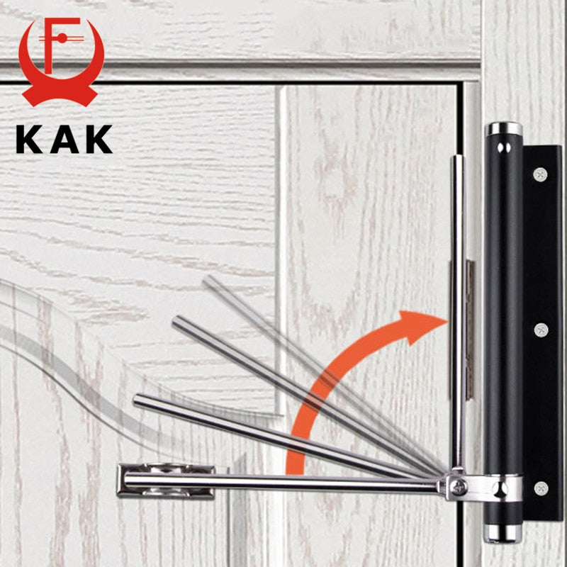 Cerrador de puerta ajustable KAK, resorte de puerta automático de aleación de aluminio, cierre suave, puerta a prueba de fuego, herrajes para puertas de servicio pesado