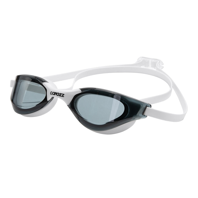 COPOZZ profesional impermeable chapado claro doble antivaho gafas de natación Anti-UV hombres mujeres gafas de natación con estuche