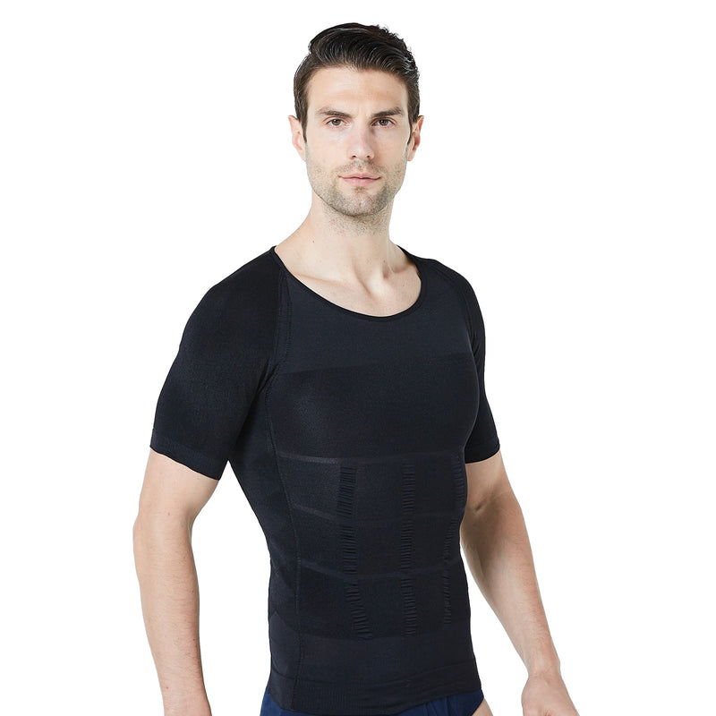 Novedad de 2021, ropa moldeadora para hombre, camiseta de refrigeración, faja moldeadora de cuerpo de compresión