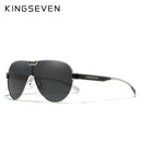 Nuevas gafas de sol KINGSEVEN de gran tamaño para hombres y mujeres, gafas polarizadas con lentes de espejo, gafas de protección UV para hombres, gafas de acero inoxidable N7762