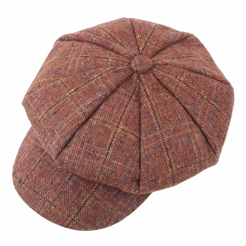 BUTTERMERE mujeres lana Tweed gorras Newsboy mujer hombre Vintage ejército verde Plaid gorras planas primavera pintores Cabbie Duckbill sombrero 2022