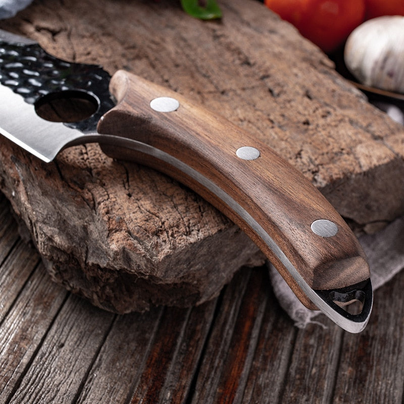 Cuchillo de carnicero de 6 pulgadas, cuchillo de carnicero de acero inoxidable, cuchillo forjado a mano para deshuesar, cuchillos de cocina para cortar, utensilios de cocina, Kinves para acampar