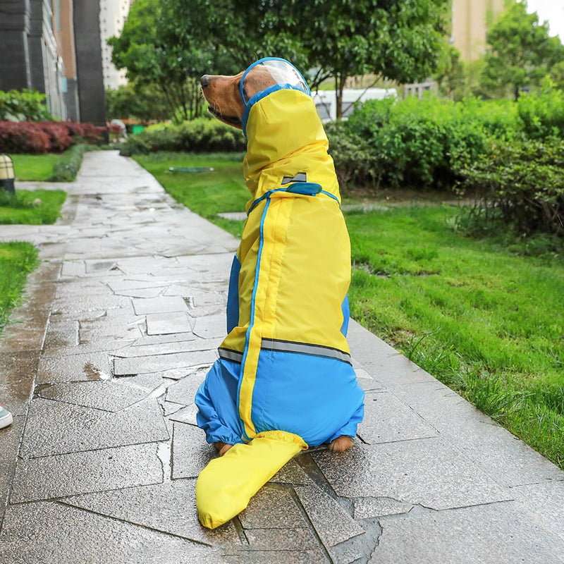 Chubasquero para perros grandes Hoopet, ropa para perros, chubasquero transparente, abrigo impermeable ligero, chubasquero para perros pequeños