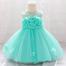 baby girls dresses lace flower kids clothing princess wedding baptism children wear 1 year birthday vestido infantil 6M-4Y