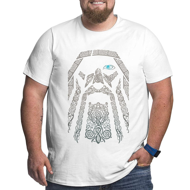 Hombres ODIN Vikings Valhalla Camiseta Algodón Vintage Big Tall Tops Tallas grandes Camisetas Talla grande Ropa grande 4XL 5XL 6XL Camisetas