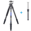 Carbon Fiber Tripod for Camera Professional Lightweight Compact Tripod for Travel Camera Stand with Low Gravity Center Ball head