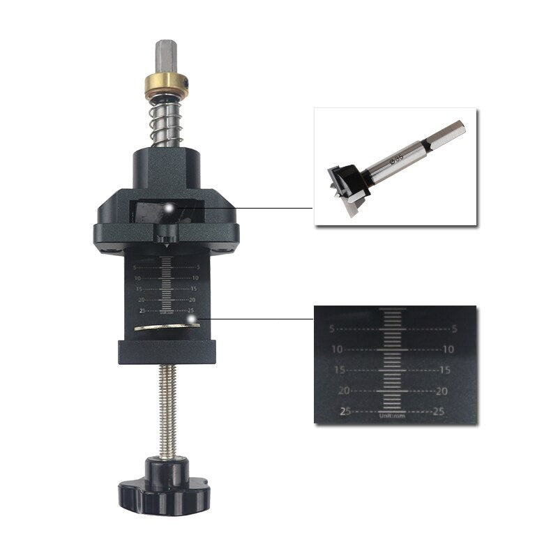 Cabinet Hinge Drilling Hole Puncher 35mm Drill Guide Locator Dowel Jig For Door Concealed Installation Household Tools